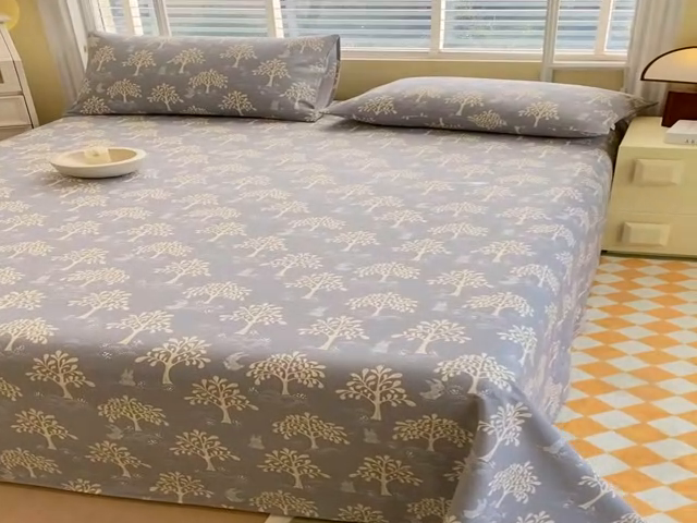 91家纺网 家纺一手货源 找家纺 悦织湾家纺 2025华夫格全棉单床单 华夫格-丽萨蓝调