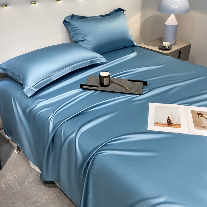 91家纺网 家纺一手货源 找家纺 涵宸2025新款天丝TM纯色-单枕套 单枕套-深海蓝