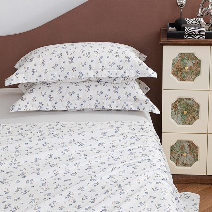 91家纺网 家纺一手货源 找家纺 锦罗绣 2025新款A类全棉双层纱单床单 后花园