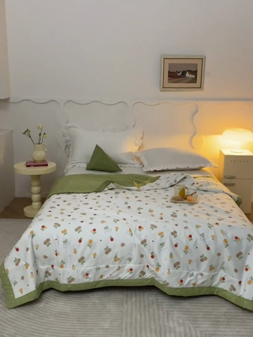 91家纺网 家纺一手货源 找家纺 维洋家纺 2025新款里外全棉印花棉花夏凉被 限定美好