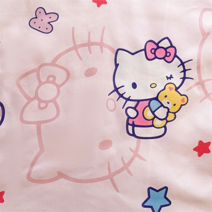 91家纺网 家纺一手货源 找家纺 晓时候 2025新款正版授权三丽鸥水洗棉夏被新疆棉花被夏凉被空调薄被子 KT猫