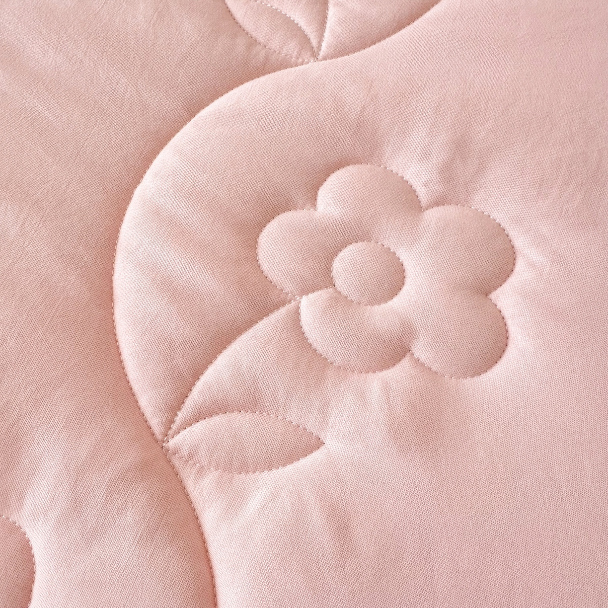 91家纺网 家纺一手货源 找家纺 芙绣家纺 2025新款针织棉绗缝夏被-莫奈花园 莫奈花园-粉色