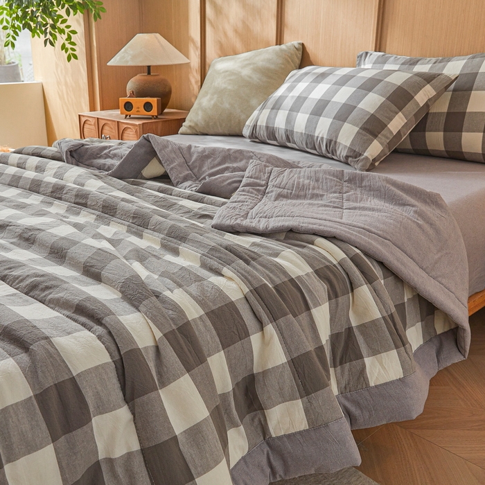 91家纺网 家纺一手货源 找家纺 鑫佰利 2025新款A类水洗棉新疆棉花夏被子被芯 优卡生活