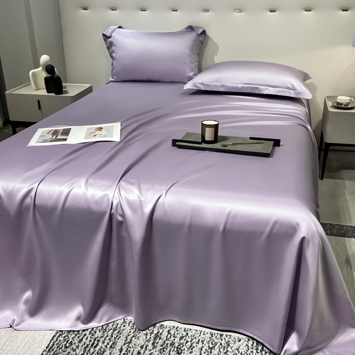91家纺网 家纺一手货源 找家纺 涵宸2025新款天丝TM纯色-单床单 单床单-淡雅紫