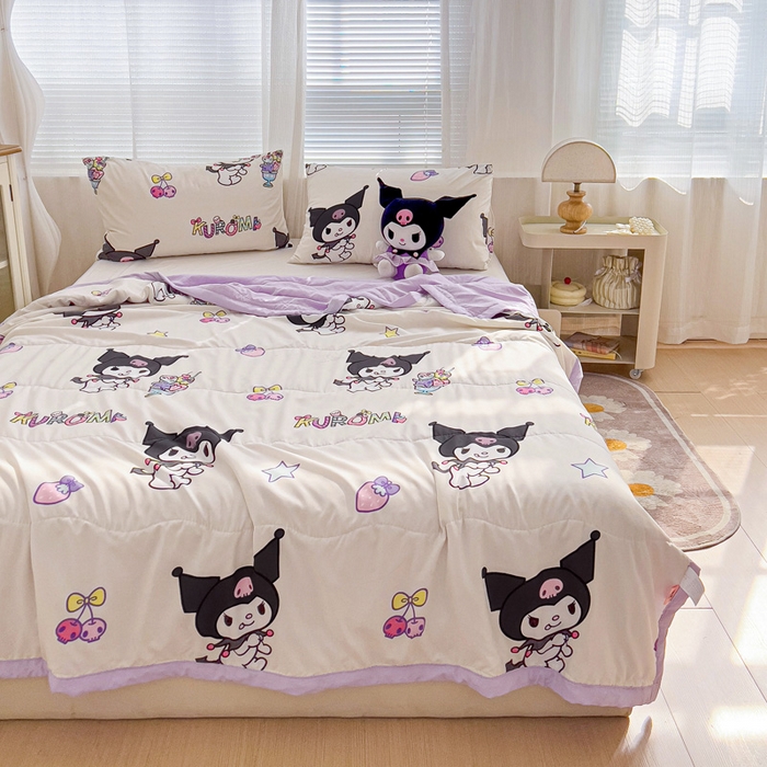 91家纺网 家纺一手货源 找家纺 （总）海岛哥哥 2025新款三丽鸥系列A类水洗棉夏被大床图（提供买家秀）