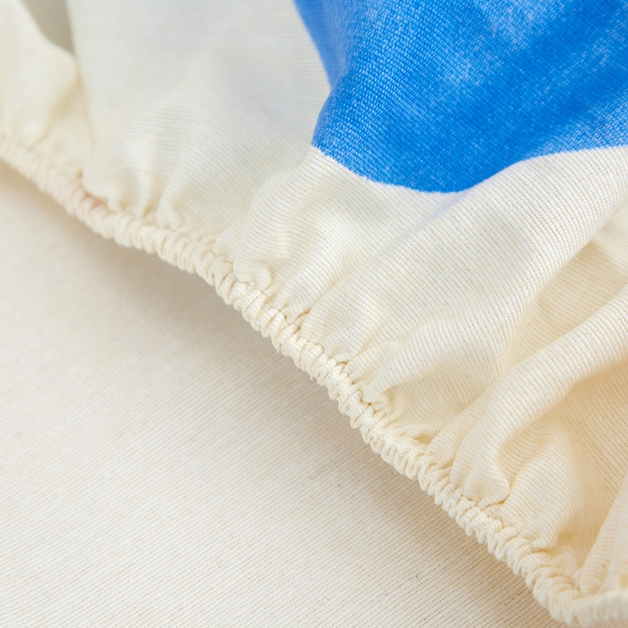 91家纺网 家纺一手货源 找家纺 首爱家纺 2025新款锦柔老粗布印花床笠 暖心