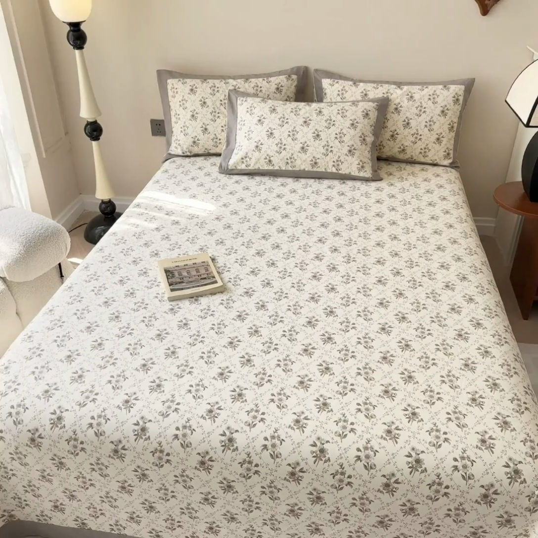 91家纺网 家纺一手货源 找家纺 （总）蓝邻家纺 2025新款100%新疆原棉粗布小清新拼角工艺款系列单床单