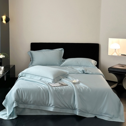 云栖家居 2025天丝棉镂空四件套-星光蝶语 星光蝶语-天空蓝