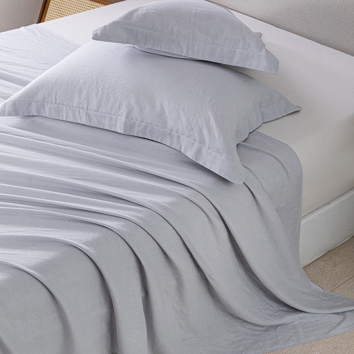 91家纺网 家纺一手货源 找家纺 锦罗绣 2025新款A类全棉双层纱单床单 浅灰