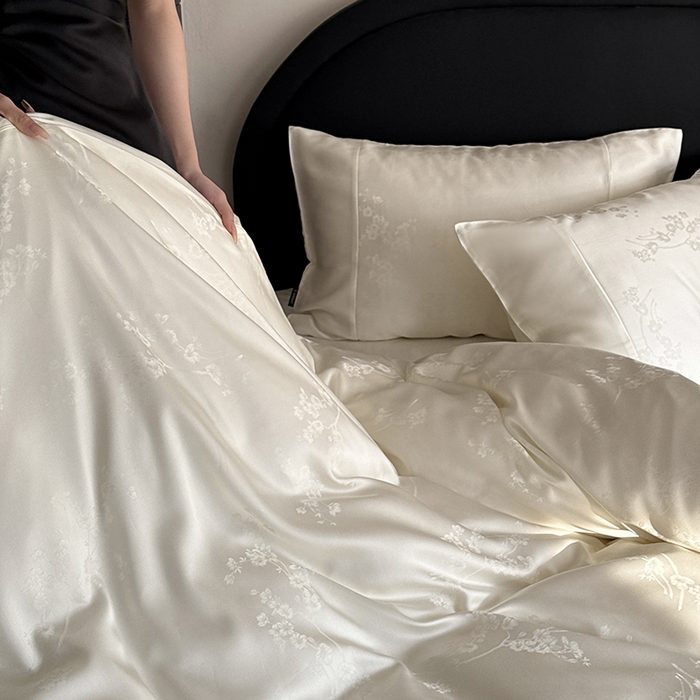 91家纺网 家纺一手货源 找家纺 （总）鹿班家居 2025新款60S莱赛尔提花四件套-时光馥语【标准会员-20元】