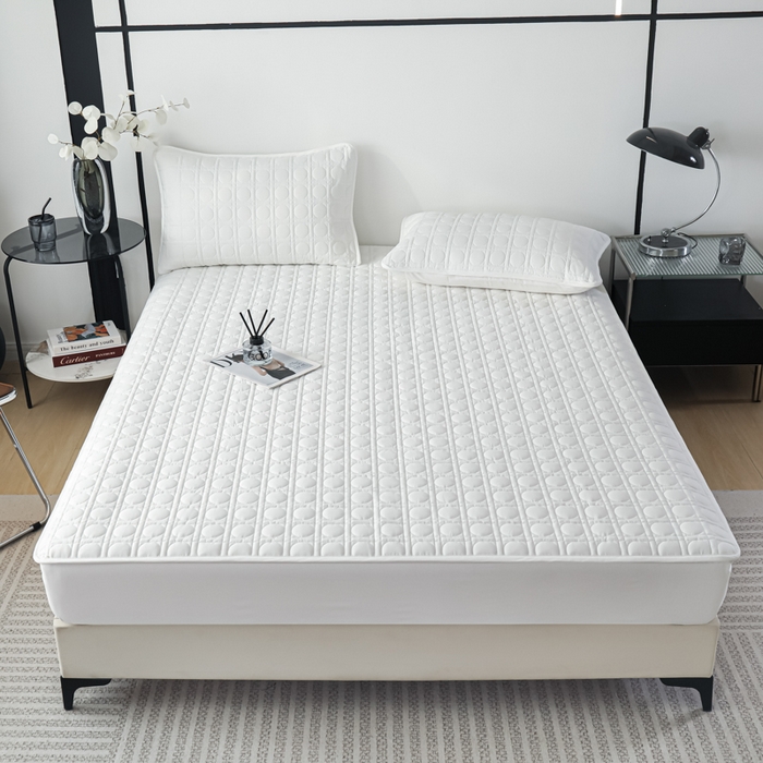 91家纺网 家纺一手货源 找家纺 （总）沐纯家居 2025新款全棉纯棉夹棉单床笠 床笠单件-初见系列