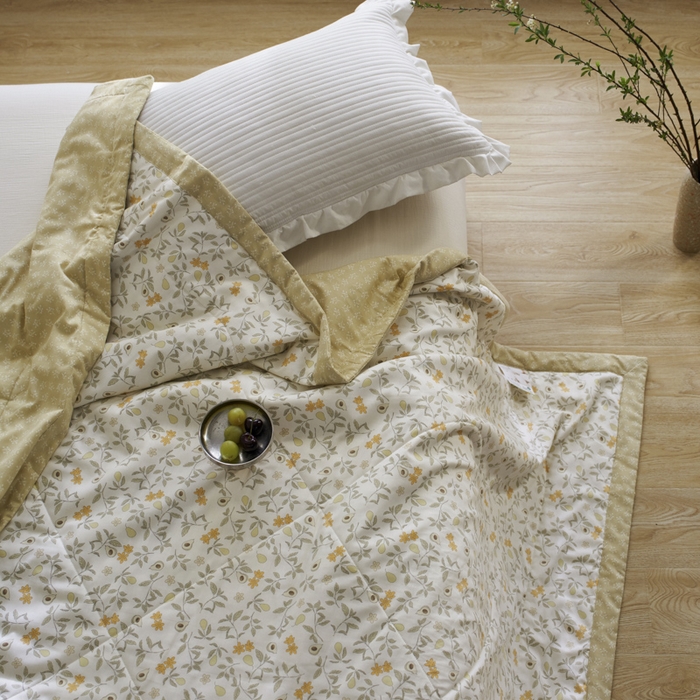 91家纺网 家纺一手货源 找家纺 维洋家纺 2025新款里外全棉印花棉花夏凉被 水果奇缘