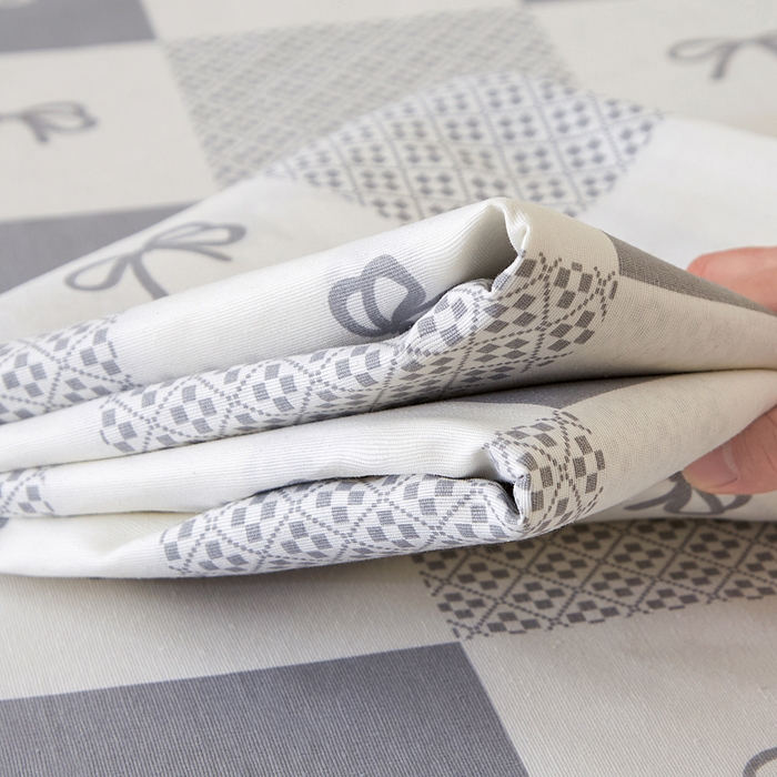 91家纺网 家纺一手货源 找家纺 棉乐町家居 2025新款锦柔老粗布床单老粗布凉席三件套 蝴蝶结