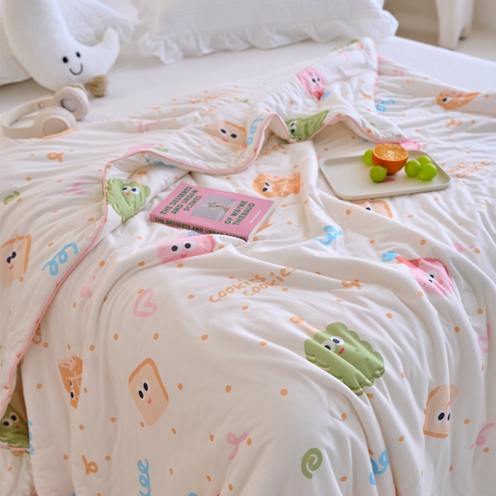 91家纺网 家纺一手货源 找家纺 维洋家纺 2025升级21%大豆新款A类牛奶丝针织夏被（四周踩棉）软糯凉感夏被空调被 夹心饼干