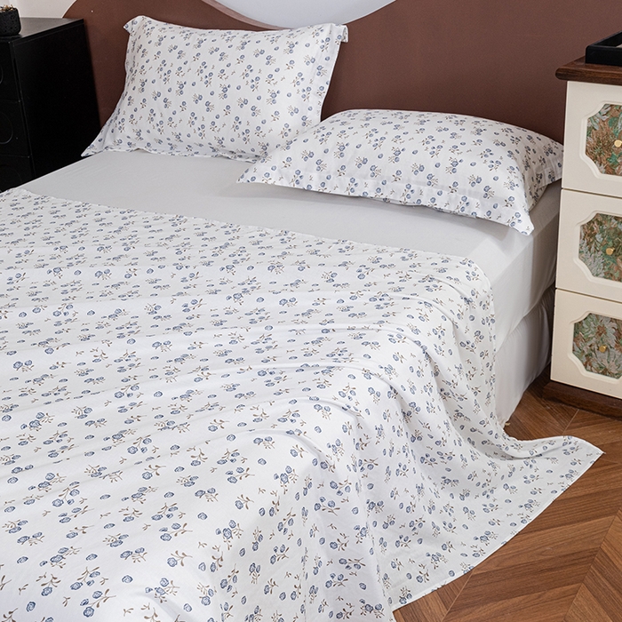 91家纺网 家纺一手货源 找家纺 锦罗绣 2025新款A类全棉双层纱单床单 后花园