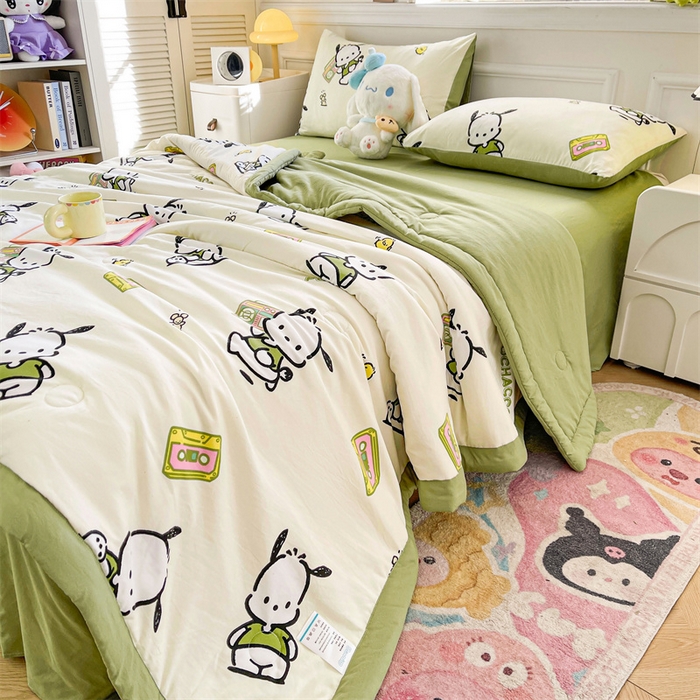 91家纺网 家纺一手货源 找家纺 晓时候 2025新款正版授权三丽鸥水洗棉夏被新疆棉花被夏凉被空调薄被子 童心帕恰狗