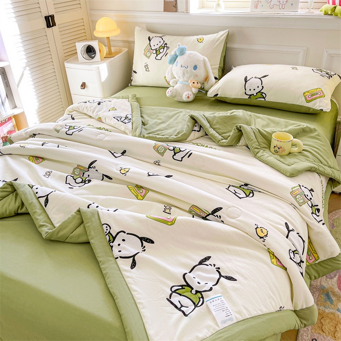 91家纺网 家纺一手货源 找家纺 晓时候 2025新款正版授权三丽鸥水洗棉夏被新疆棉花被夏凉被空调薄被子 童心帕恰狗