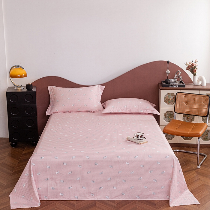 91家纺网 家纺一手货源 找家纺 锦罗绣 2025新款A类全棉双层纱单床单 好奇小狗