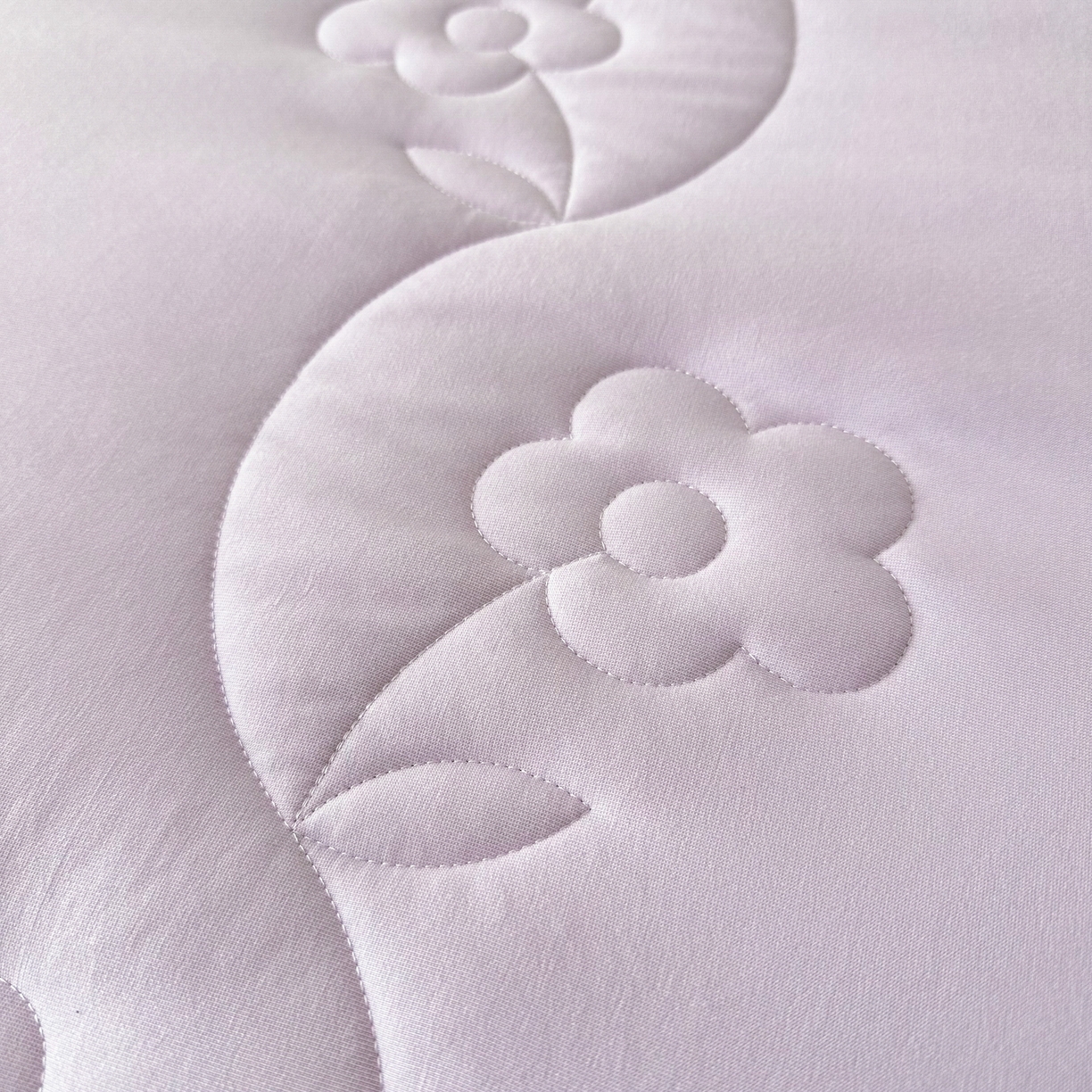 91家纺网 家纺一手货源 找家纺 芙绣家纺 2025新款针织棉绗缝夏被-莫奈花园 莫奈花园-浅紫