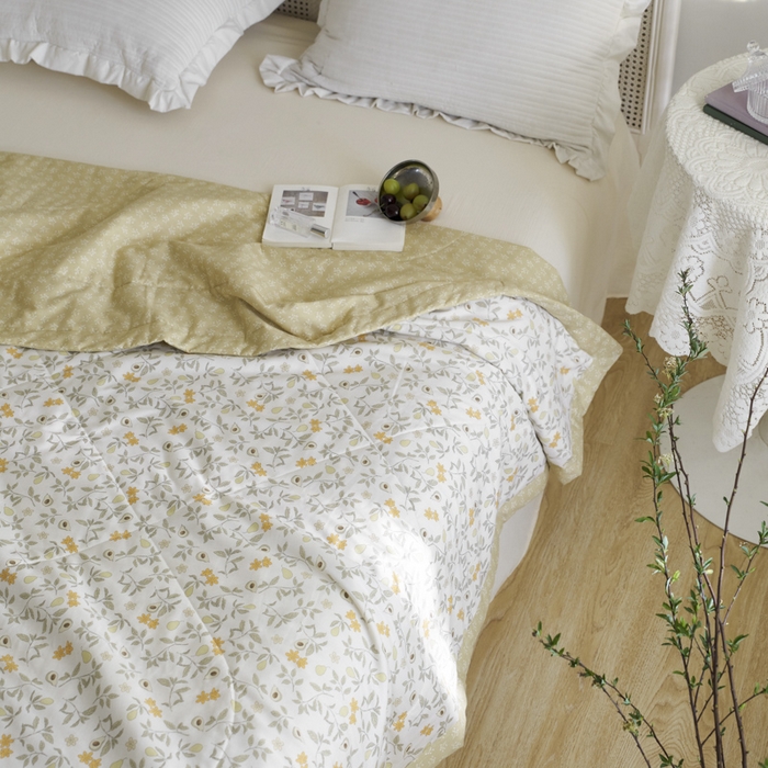 91家纺网 家纺一手货源 找家纺 维洋家纺 2025新款里外全棉印花棉花夏凉被 水果奇缘