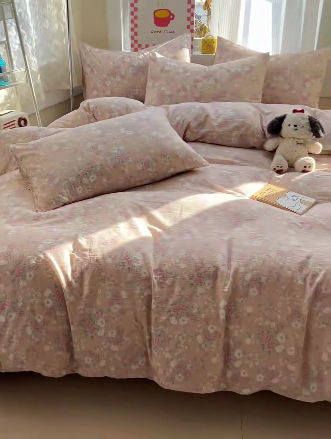 91家纺网 家纺一手货源 找家纺 （总）暖芯优选 2025新款加厚云感棉双层纱四件套小碎花被套床单床笠款学生三件套新款直播热款