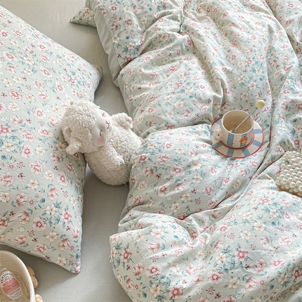 91家纺网 家纺一手货源 找家纺 （总）如约 2025新款A类全棉双层纱四件套