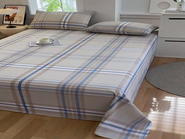 91家纺网 家纺一手货源 找家纺 悦织湾家纺 2025华夫格全棉单床单 华夫格-摩卡