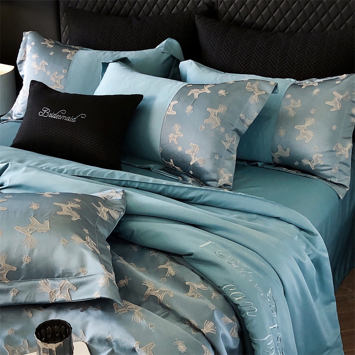 91家纺网 家纺一手货源 找家纺 换种生活 2025新款浮雕天丝夏被四件套 马上有钱花-兰