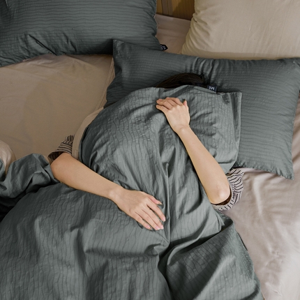 （总）恋人优选 2025新款波纹纱全棉纯棉提花四件套