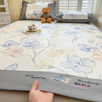 91家纺网 家纺一手货源 找家纺 （总）航途席业 2025新款印花冰藤席凉席-成人款