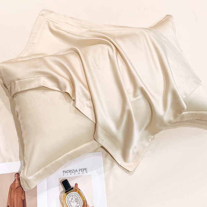 91家纺网 家纺一手货源 找家纺 涵宸2025新款天丝TM纯色-单枕套 单枕套-奶昔