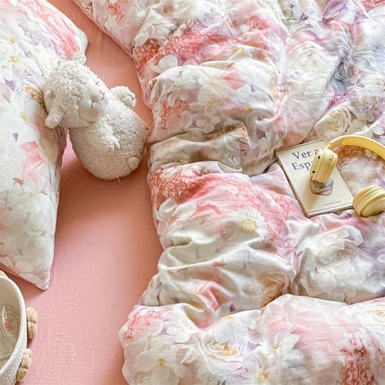 91家纺网 家纺一手货源 找家纺 （总）如约 2025新款A类全棉双层纱四件套