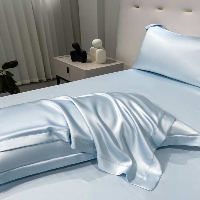 91家纺网 家纺一手货源 找家纺 涵宸2025新款天丝TM纯色-单枕套 单枕套-晴天兰