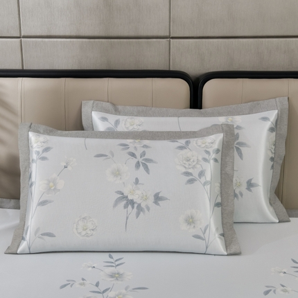 91家纺网 家纺一手货源 找家纺 小牛席业 2025新款碳光凉感印花冰丝凉枕套系列凉枕套夏天枕套冰丝枕套竹枕套藤枕套冰藤枕套 清馨玫瑰