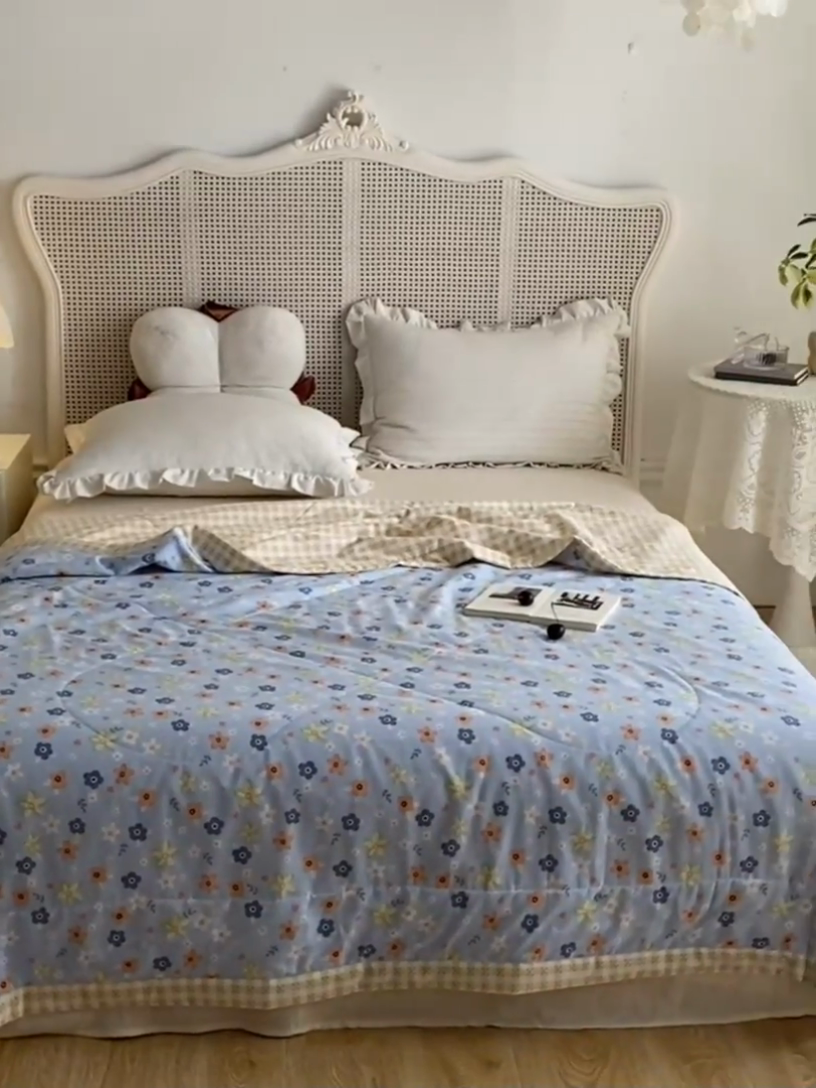 91家纺网 家纺一手货源 找家纺 维洋家纺 2025新款里外全棉印花棉花夏凉被 晓晓