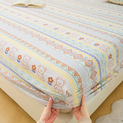 91家纺网 家纺一手货源 找家纺 （总）首爱家纺 2025新款锦柔老粗布印花床笠