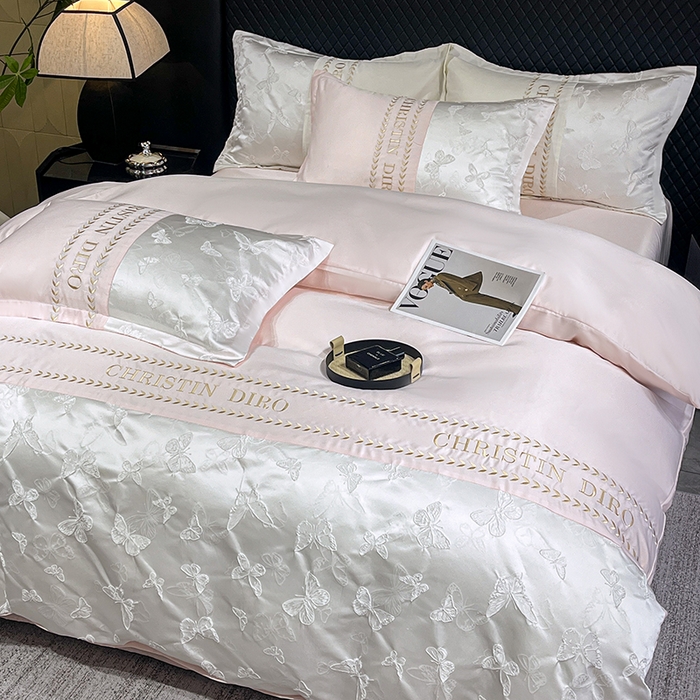 91家纺网 家纺一手货源 找家纺 （总）艾米家居 2025新款轻奢浮雕系列凉感丝水洗真丝四件套