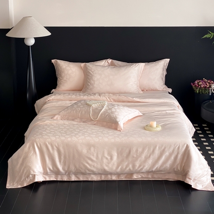 91家纺网 家纺一手货源 找家纺 云栖家居 2025天丝棉提花四件套 棒棒糖玫瑰