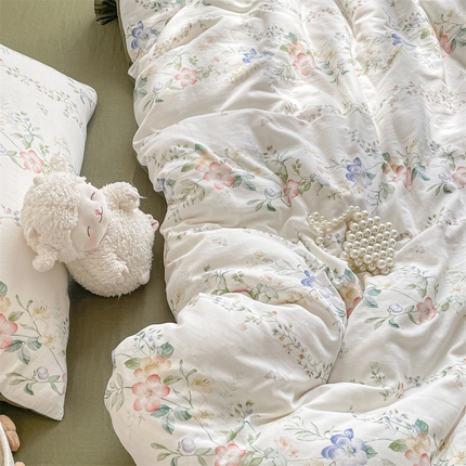 91家纺网 家纺一手货源 找家纺 （总）如约 2025新款A类全棉双层纱四件套