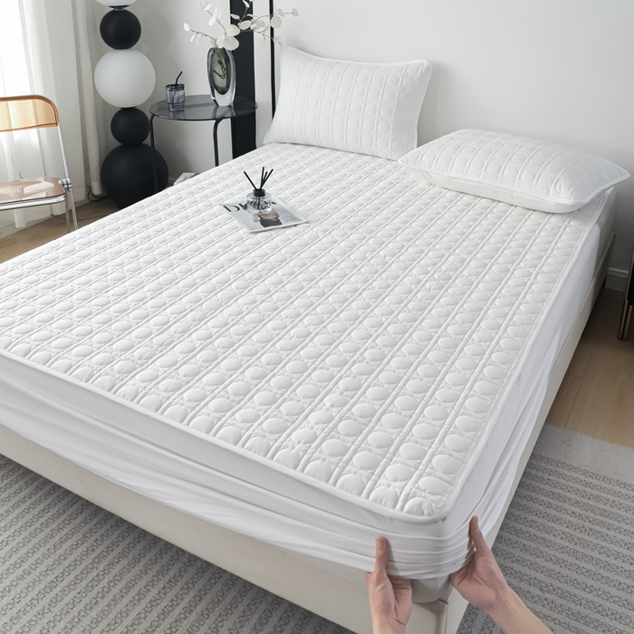 91家纺网 家纺一手货源 找家纺 （总）沐纯家居 2025新款全棉纯棉夹棉单床笠 床笠单件-初见系列