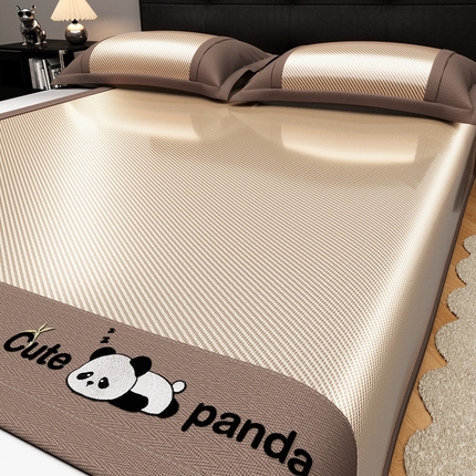 卡初家居（原微来） 2025夏季轻柔丝系列冰丝席 嘟嘟熊素雅咖