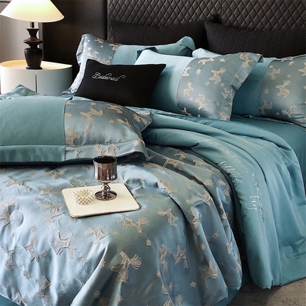 91家纺网 家纺一手货源 找家纺 （总）换种生活 2025新款浮雕天丝夏被四件套
