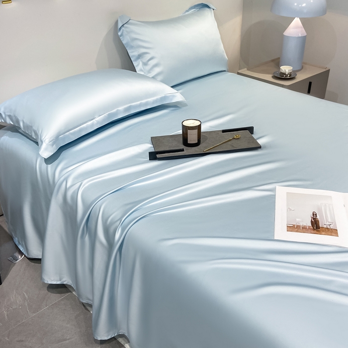 91家纺网 家纺一手货源 找家纺 涵宸2025新款天丝TM纯色-单枕套 单枕套-晴天兰