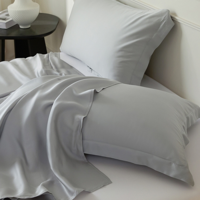 91家纺网 家纺一手货源 找家纺 涵宸 2025新款天丝-天丝棉-纯色单床单-场景1 床单-时尚灰