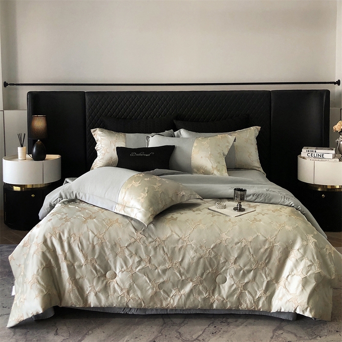 91家纺网 家纺一手货源 找家纺 换种生活 2025新款浮雕天丝夏被四件套 马上有钱花-奶咖