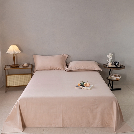 锦罗绣 2025新款A类全棉双层纱单床单 玉色