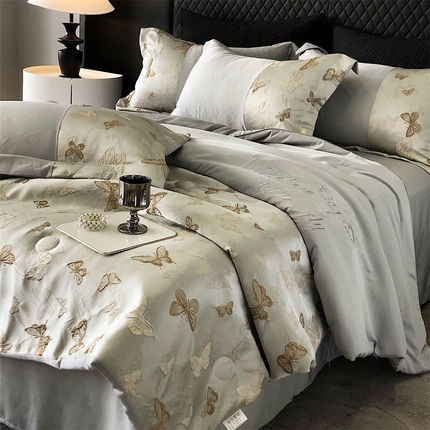 91家纺网 家纺一手货源 找家纺 （总）换种生活 2025新款浮雕天丝夏被四件套