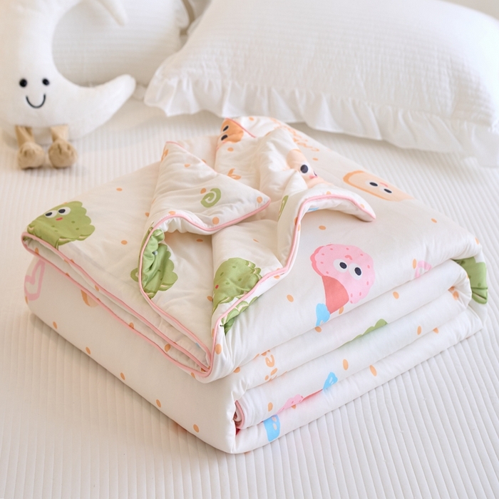 91家纺网 家纺一手货源 找家纺 维洋家纺 2025升级21%大豆新款A类牛奶丝针织夏被（四周踩棉）软糯凉感夏被空调被 夹心饼干