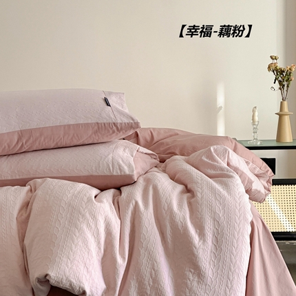 91家纺网 家纺一手货源 找家纺 （总）卡巴伦家纺 2025全棉A类空气层三层纱提花四件套