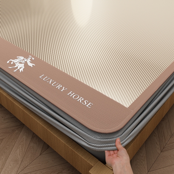 91家纺网 家纺一手货源 找家纺 卡初家居（原微来） 2026夏季轻柔丝系列冰丝席 素雅咖